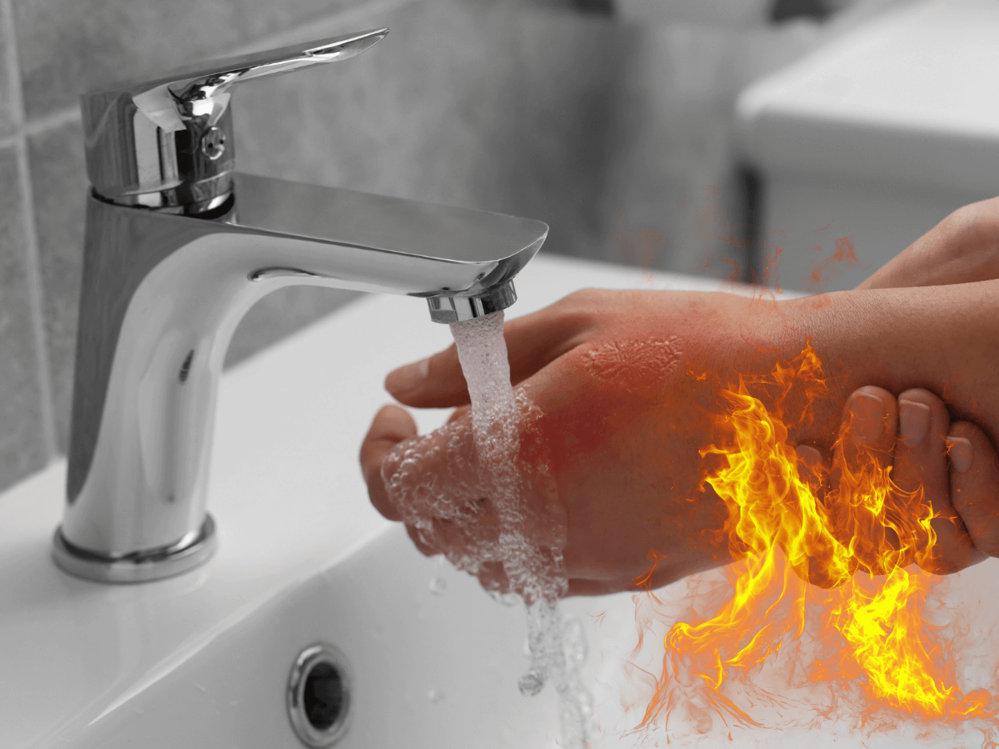 minor burn at home
